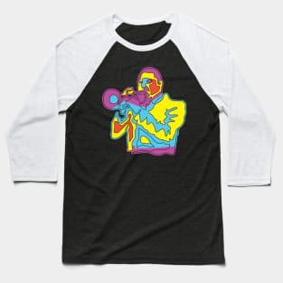 Colorful Trumpeter Abstract Modern Style Baseball T-Shirt